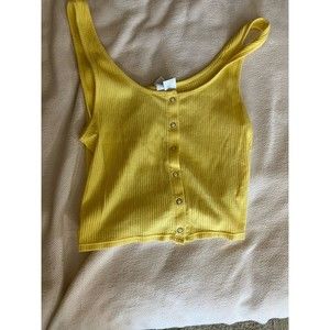 H&M Divided Women’s Yellow Crop Top Size Medium